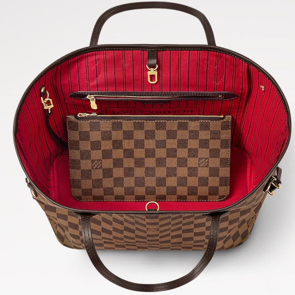 Louis Vuitton Neverfull MM Brown Checkered Tote - excellent condition - Picture 2 of 9